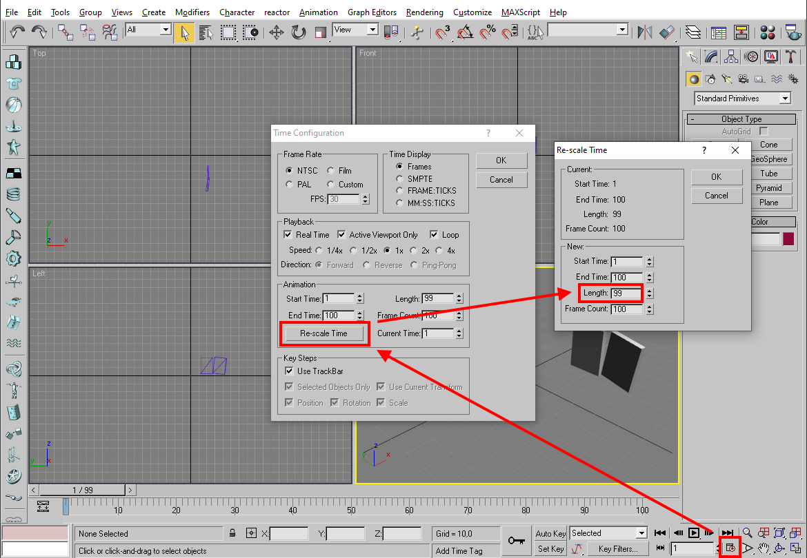 Rescaling the time of a W3D animation